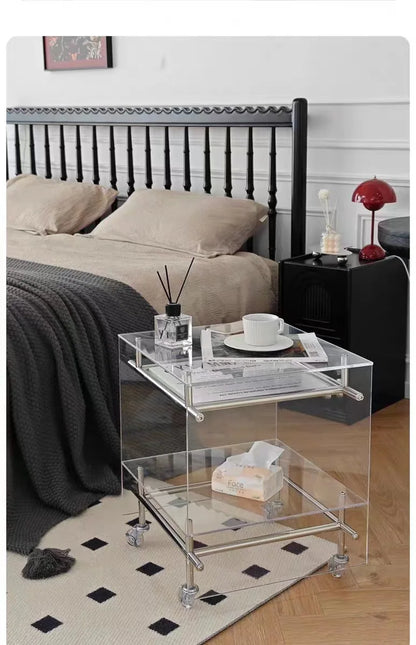 Transparent Stainless Steel Side Table