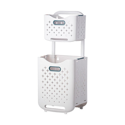 Foldable Laundry Basket With Rollers