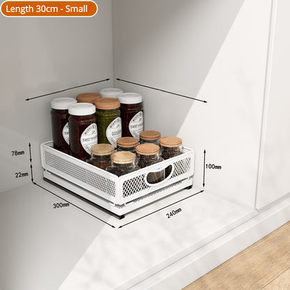 Küchenteller-Lagerregal, Küchenschrank, integrierte ausziehbare Klapper-Trennwand, Lagerregal, Küchen-Organizer, Haushaltsschublade