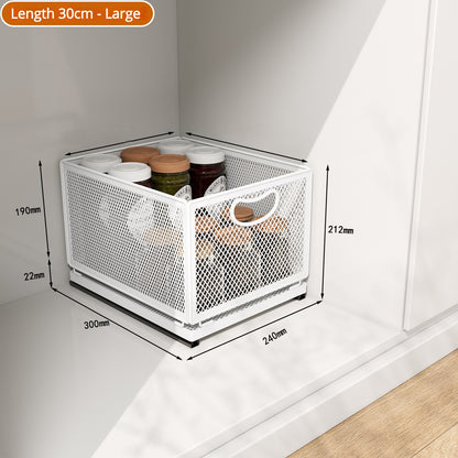 Kitchen Plate Storage Rack Pull-out Drawer
