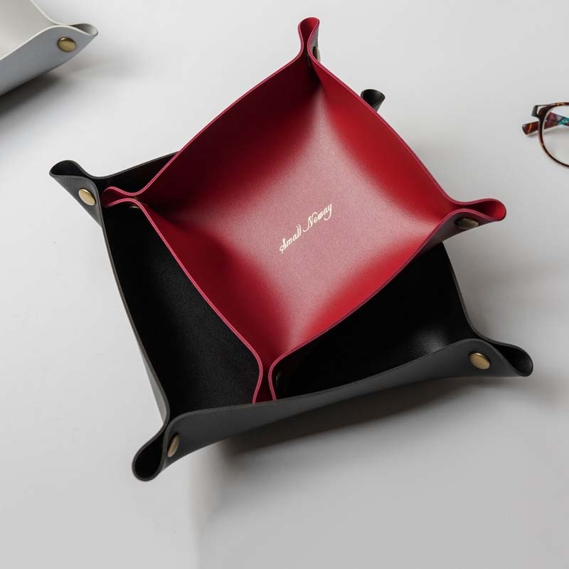 Leather Foldable Table Organizer