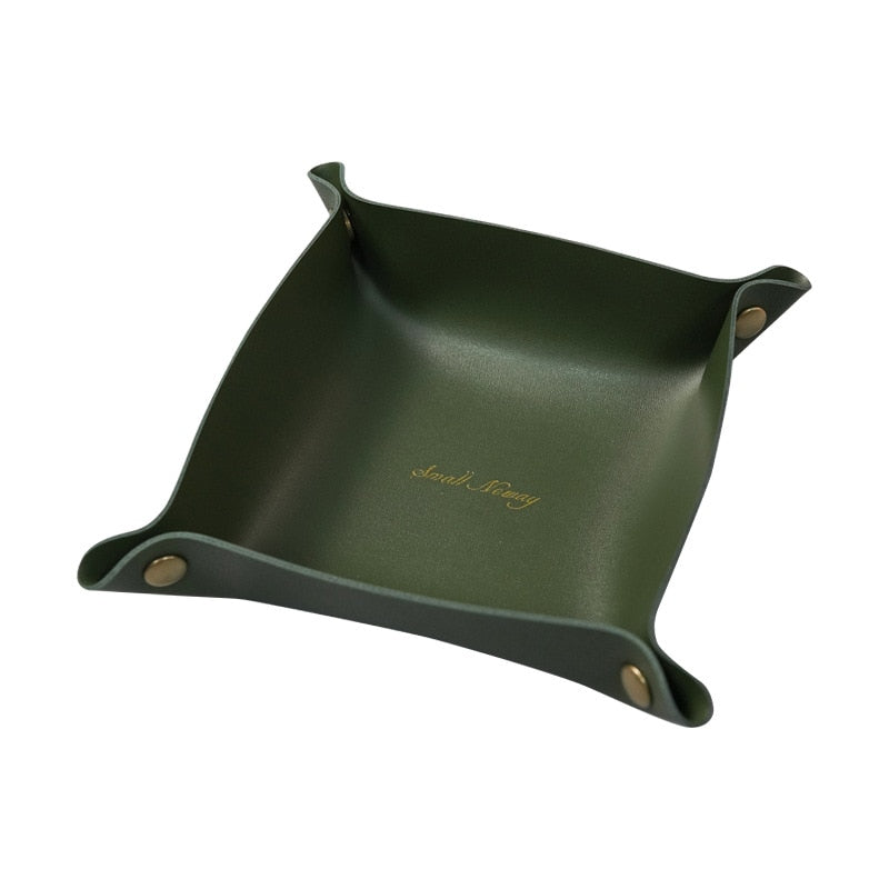 Leather Foldable Table Organizer
