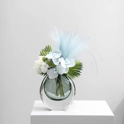 Creative flower colored glaze vase