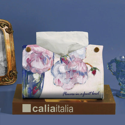 Oil painting tissue box