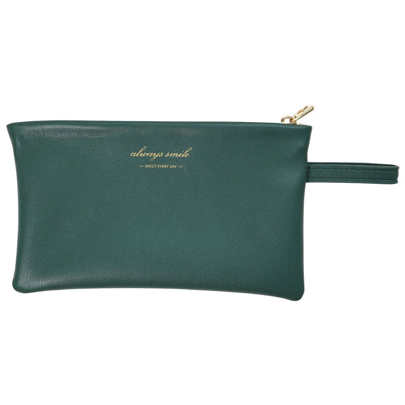 Portable Leather Cosmetic Bag