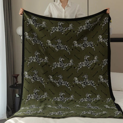 Zebra Retro Decorative Cushion Blanket