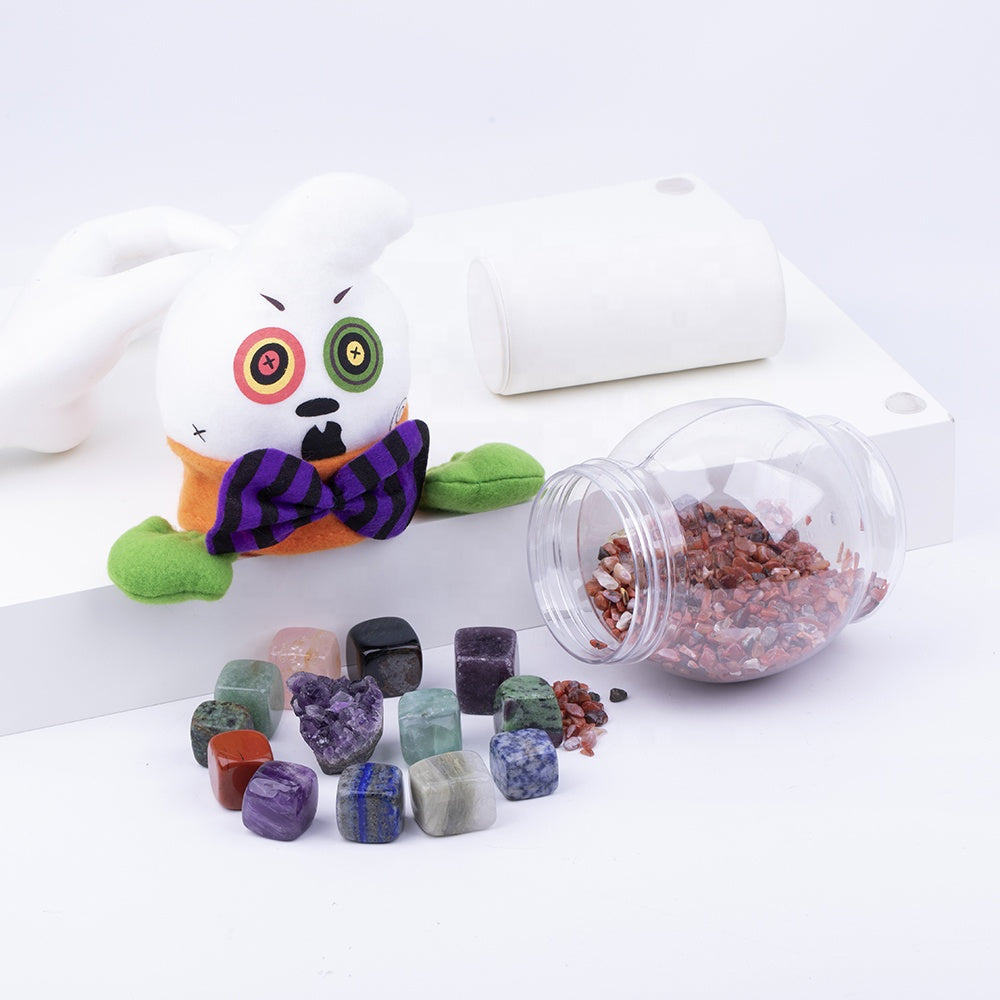 Halloween-Geisterkristall-Geschenkbox, Sieben-Chakra-Heilungsset, natürliche Kristallenergie-Geschenkbox 